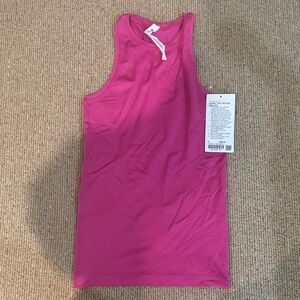 Lululemon Athletica sonic pink rb high neck tank